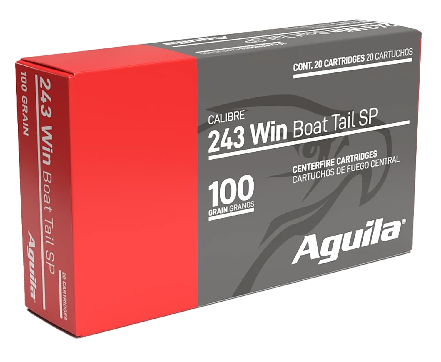 AGUILA Aguila 8047AG   243Win 100gr InterLock Boat Tail Soft Point 20 Per Box/10 Case