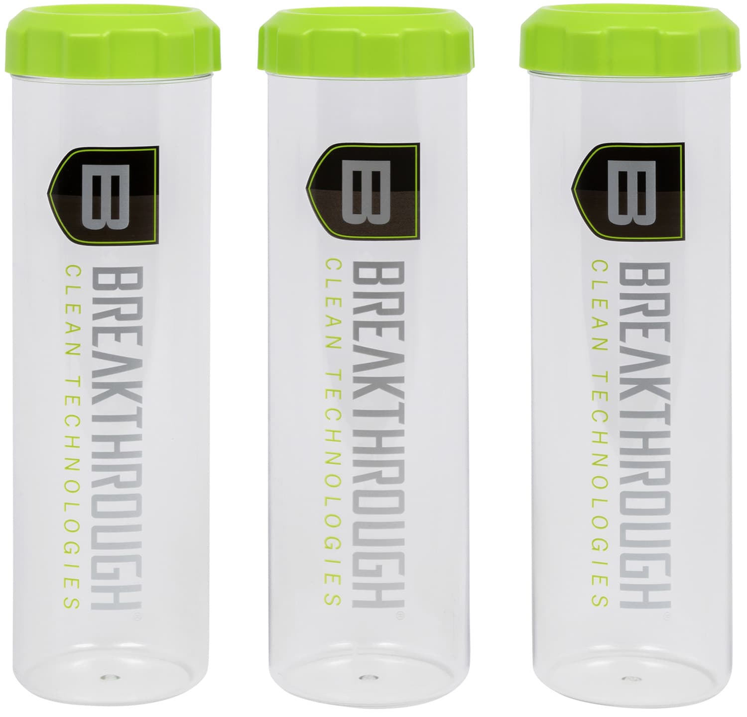 BRKTHRU Breakthrough Clean BTSCT3PK  Suppressor Tubes Clear/Green 3 Pack