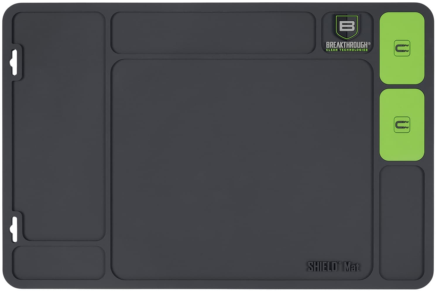 BRKTHRU Breakthrough Clean BTSGMH  Shield Mat Gray and Green PVC 17.88"x11.88"