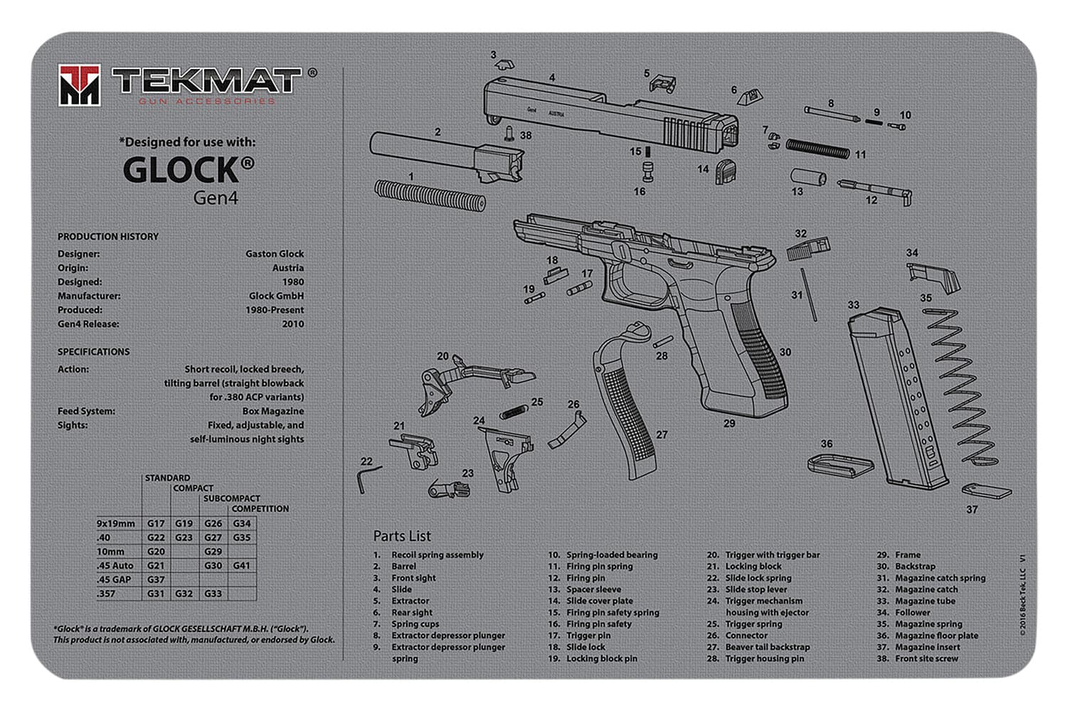 TEKMAT Glock Gen 4