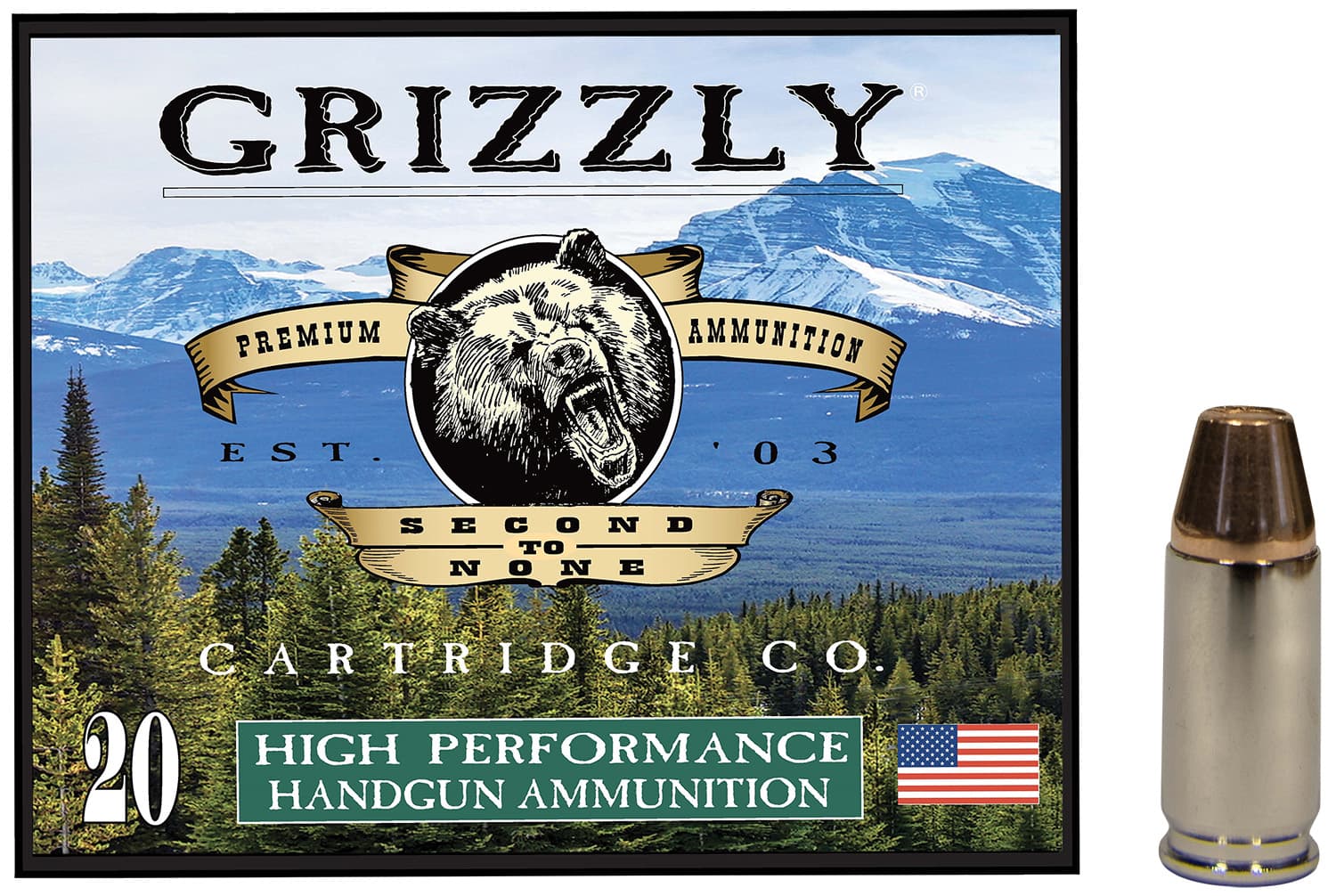 GRIZZLY Grizzly Ammo GC9M+P29mm+P Luger 147gr Full Metal Jacket Flat Point 20 Per Box/10 Case