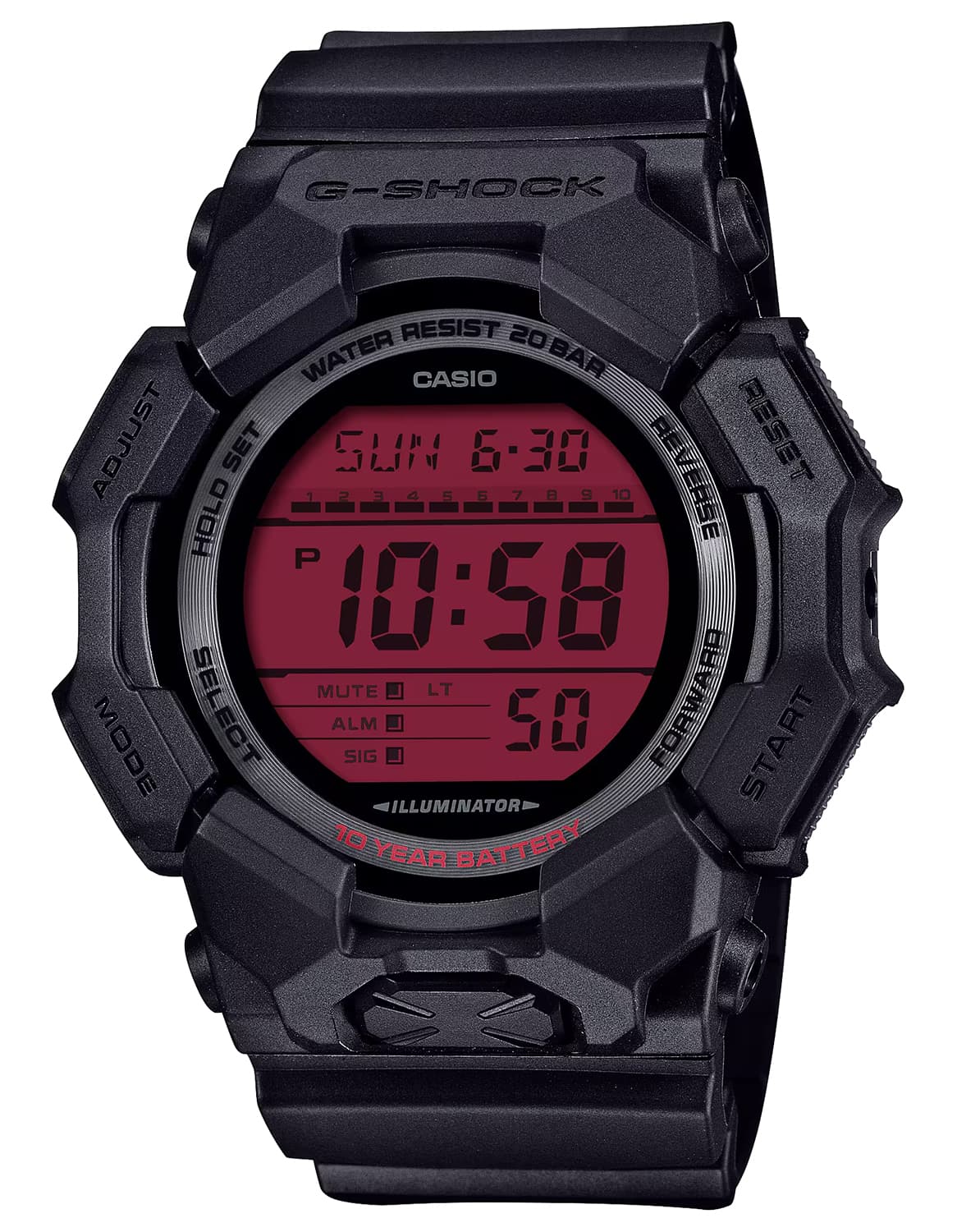 GSHOCK GSHOCK GD010BBR1CR   DIGITAL MOVEMENT  BLK/RED