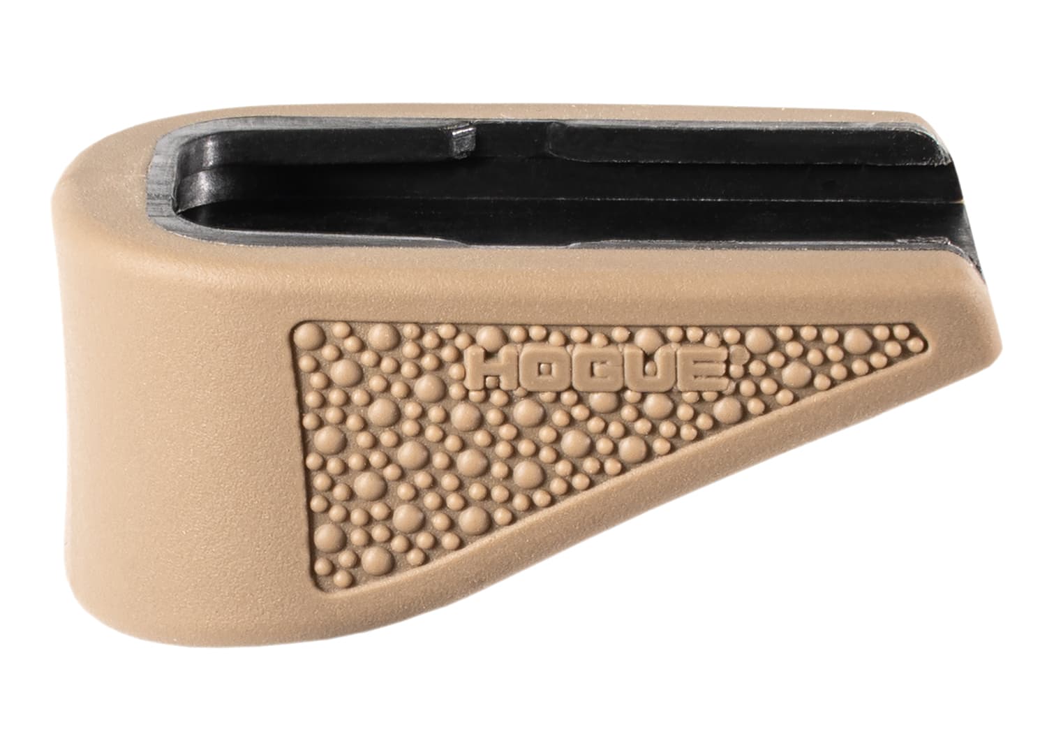 HOG Hogue 18233  Extension Base Pad Fits Glock 43 Compatible w/ 6rd Magazine FDE Overmolded Rubber