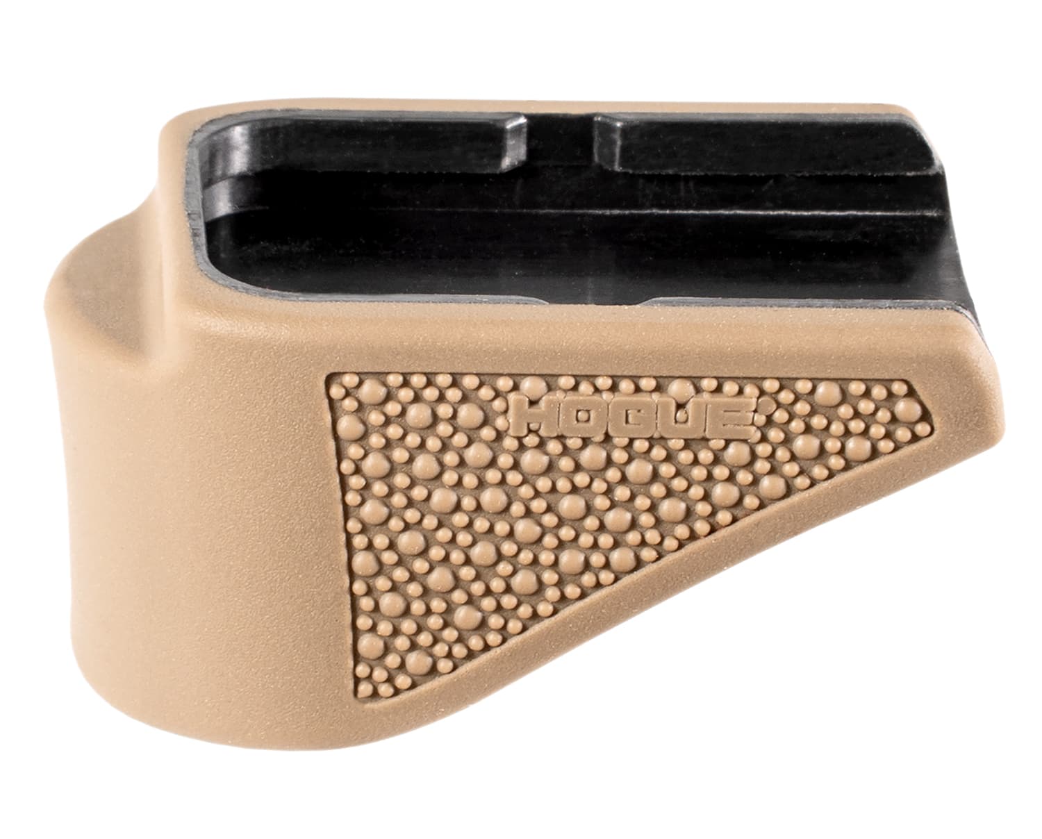 HOG Hogue 18623  Extension Base Pad Fits Glock 26 Compatible w/ 10rd Magazine FDE Overmolded Rubber